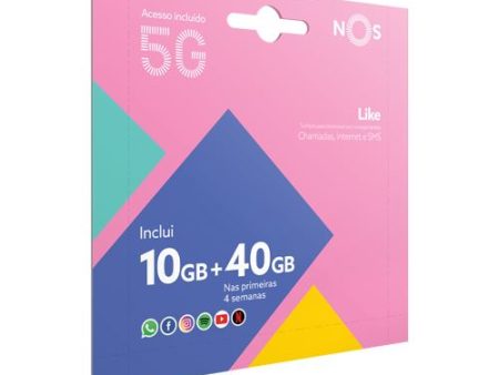 Pack Cartão NOS Like 10+40GB For Discount