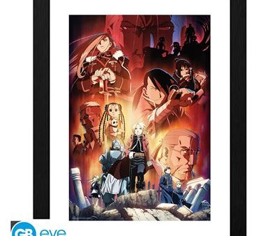 Impressão Emoldurada - Framed Print Fullmetal Alchemist: Key Art - 30x40cm Online now