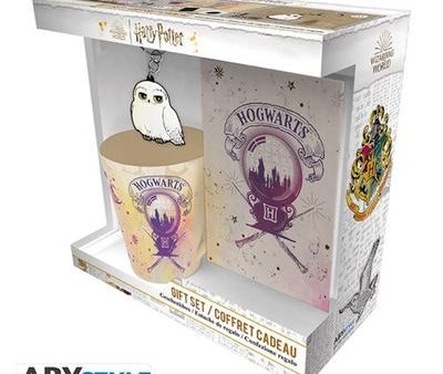 Gift Set Harry Potter Hogwarts - Pack Caneca 250ml + Porta-Chaves + Notebook A6 For Sale