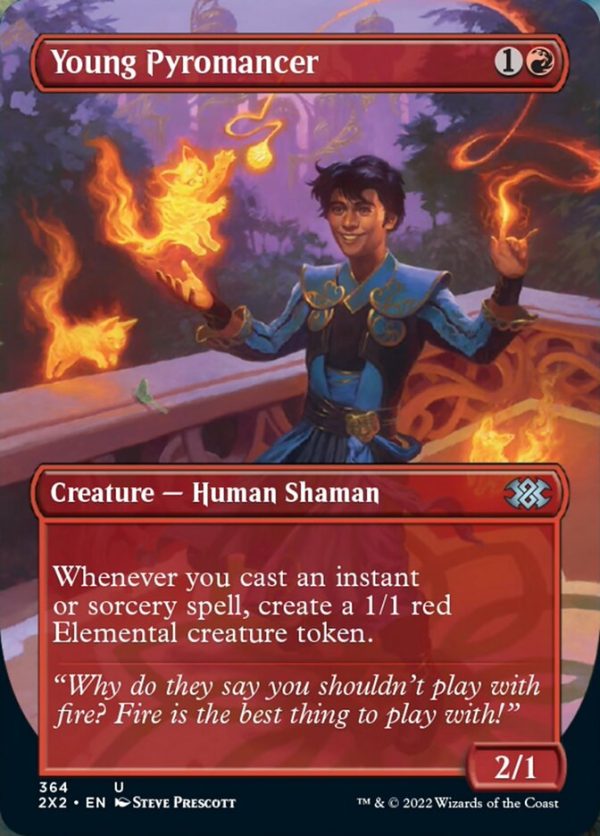 Young Pyromancer (Borderless Alternate Art) [Double Masters 2022] Sale